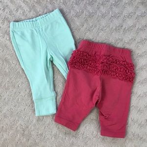 Old Navy Baby Girl Pants Bundle Mint Green Pink